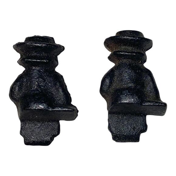 Vintage John Wright Cast Iron Amish 2 Boys on Bench 1997 Hand Painted Figurines - Picture 10 of 11